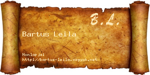 Bartus Leila névjegykártya
